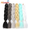 Single Color Jumbo Crochet Braid Synthetic Braiding Hair